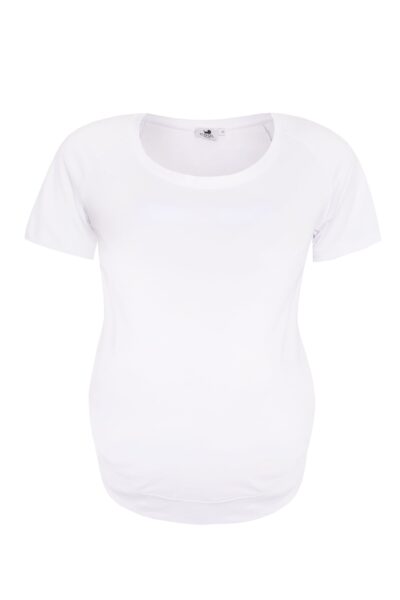 Biały t-shirt ciążowy