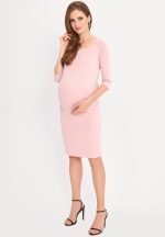 Różowa sukienka ciążowa do karmienia piersią