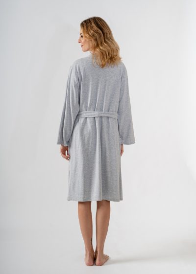 Maternity cotton grey bathrobe